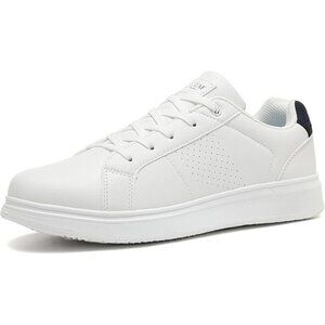 🆕Men's White Casual Fashion Dress Sneakers Classic Lace-Up Lightweight Shoes